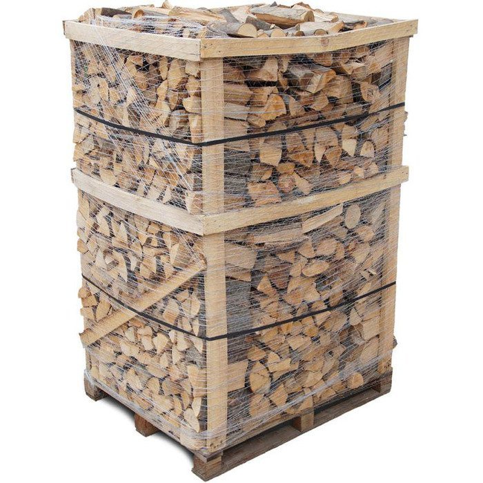 Kammergetrocknet Buche Brennholz – 25 cm Holzscheite – 2 RM – FSC