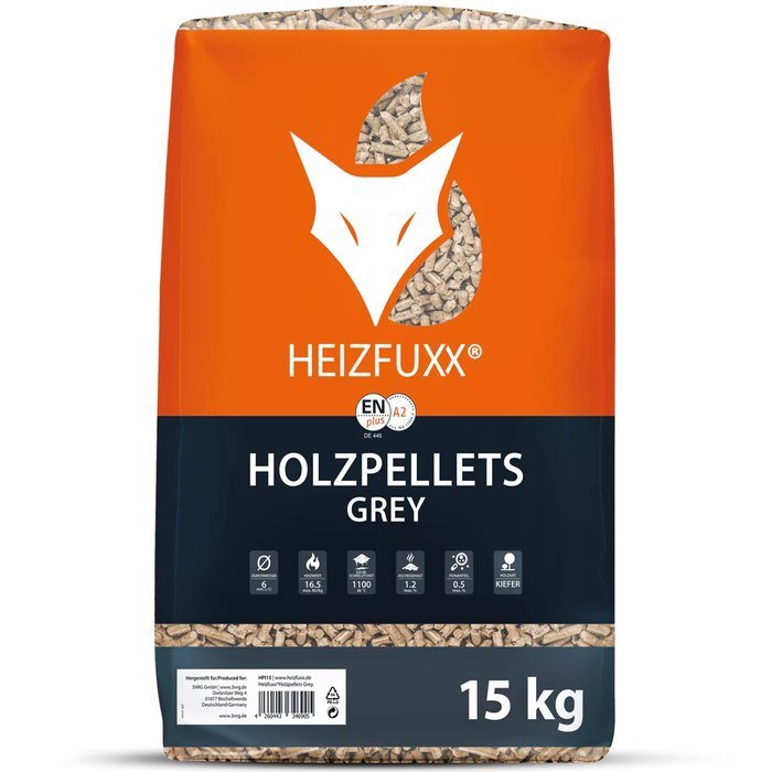 HEIZFUXX Holzpellets Grau 6mm ENplusA1, 65 x 15kg Palette – Bild 2