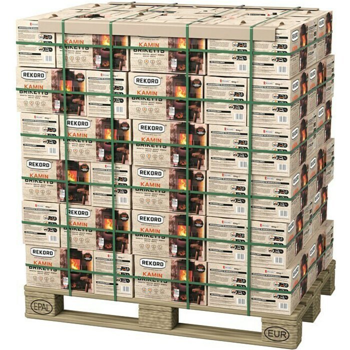REKORD Braunkohlebriketts bagged Palette (90 x 10 kg)