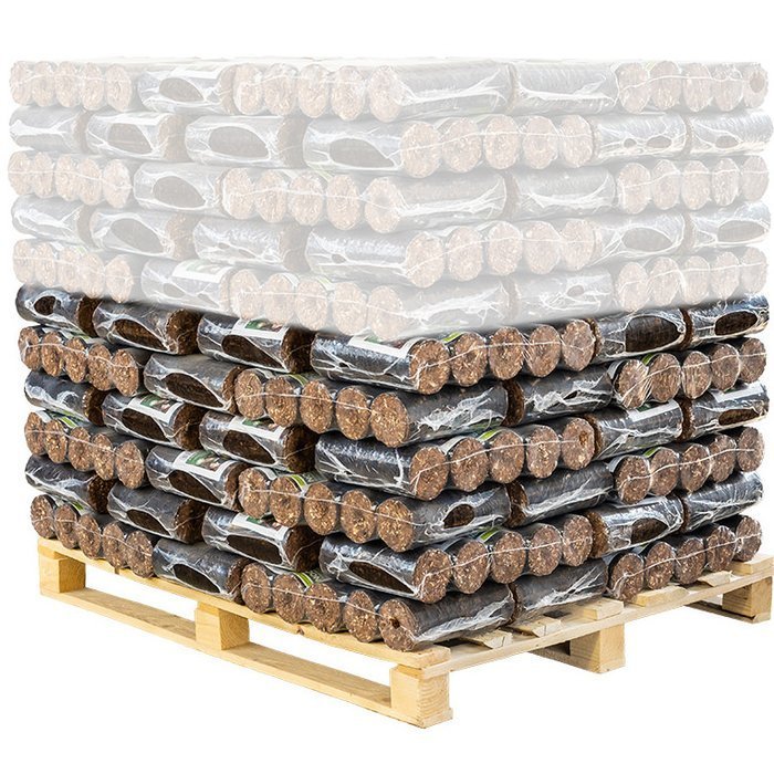 BIOMAC NESTRO Rindenbriketts – 450 kg Palette