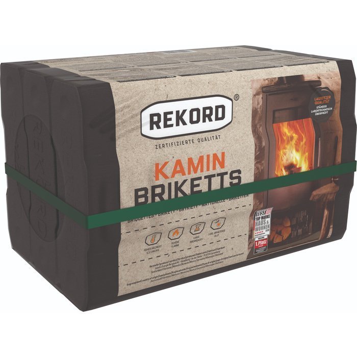 REKORD Braunkohlebriketts – 90 × 10 kg Packungen – 900 kg Palette – Bild 2