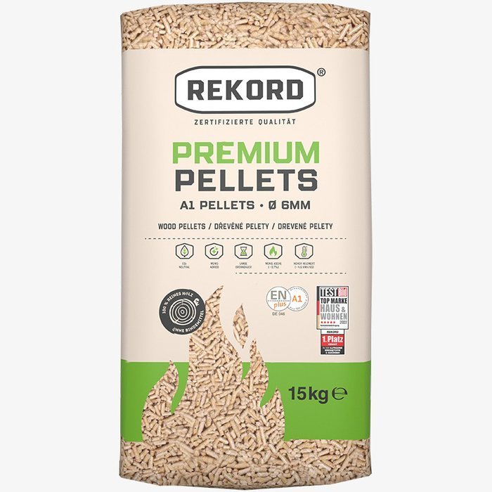 REKORD Holzpellets – 6 mm – ENplus A1 – 66 × 15 kg Sä – 990 kg Palette – Bild 2