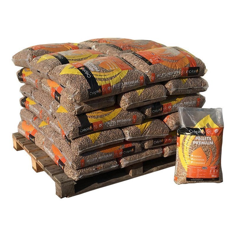 Crépito Holzpellets – Halbe Palette (36 × 15 kg Säcke) – Bild 2