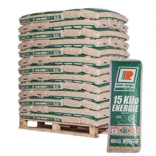 Van Roper UK Holzpellets – 975 kg Palette (65 Säcke)