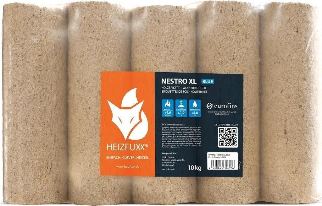 Heizfuxx Nestro XL Blau Briketts – 960 kg Palette – Bild 2