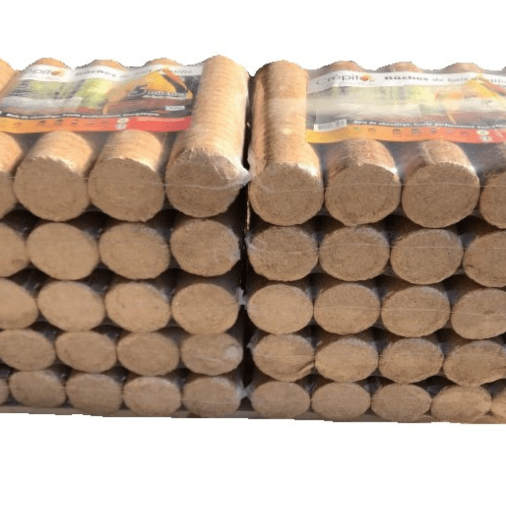 Gepresste Holzscheite – 10 Packungen – 100 kg – 30 cm