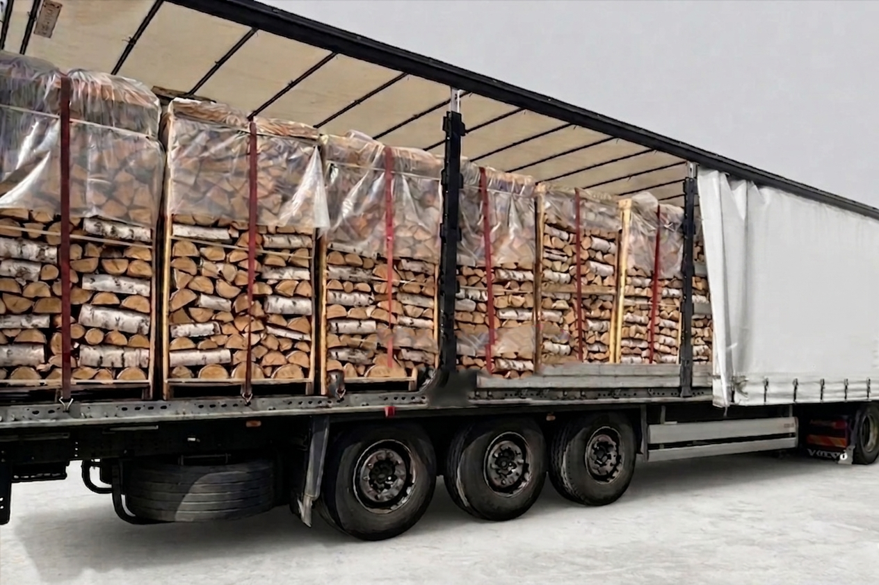 Buche Brennholz – 25 cm Holzscheite – – 1.8 RM Paletten