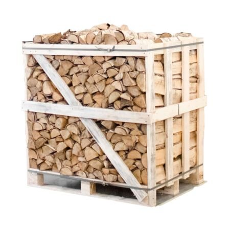 Halbe Palette aus gespalten Birke Brennholz – 25 cm Holzscheite