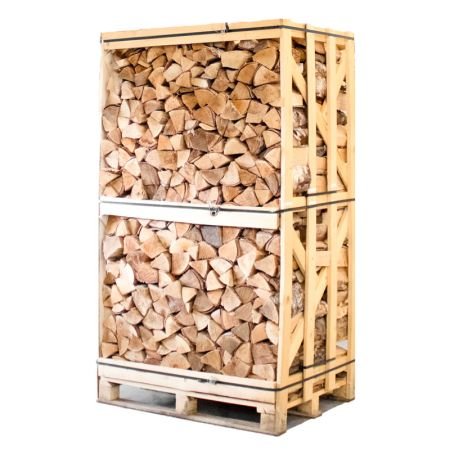 Palette aus gespalten Birke Brennholz – 25 cm Holzscheite