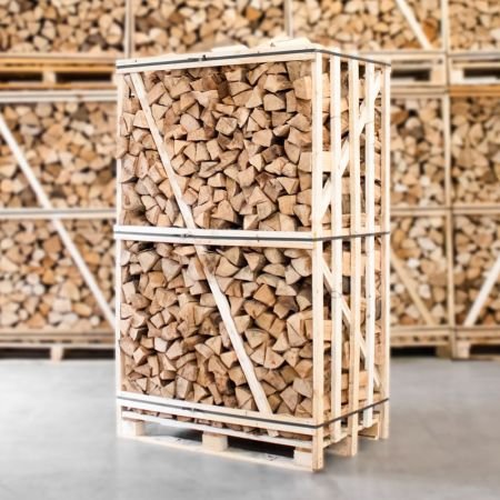 Palette aus gespalten Buche Brennholz – 33 cm Holzscheite – Bild 4