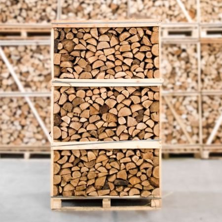 Palette aus gespalten Eiche Brennholz – 33 cm Holzscheite – Bild 2